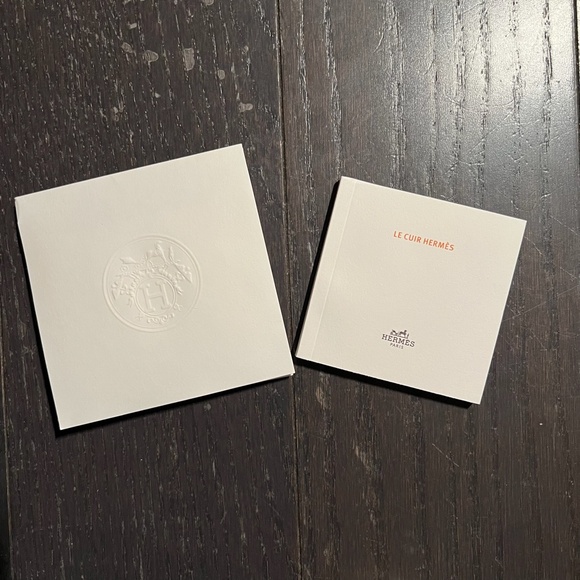 Hermes medium empty box case decoration storage orange tissue + book - Picture 10 of 11